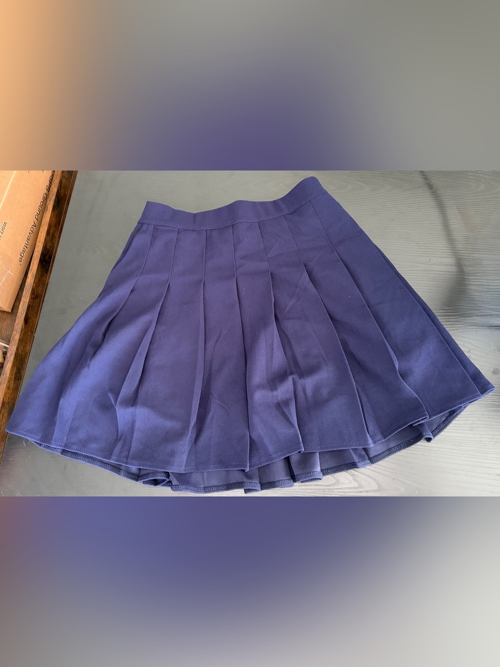 NWT Private School Uniform Pleated SKORT with Pockets size L in Navy